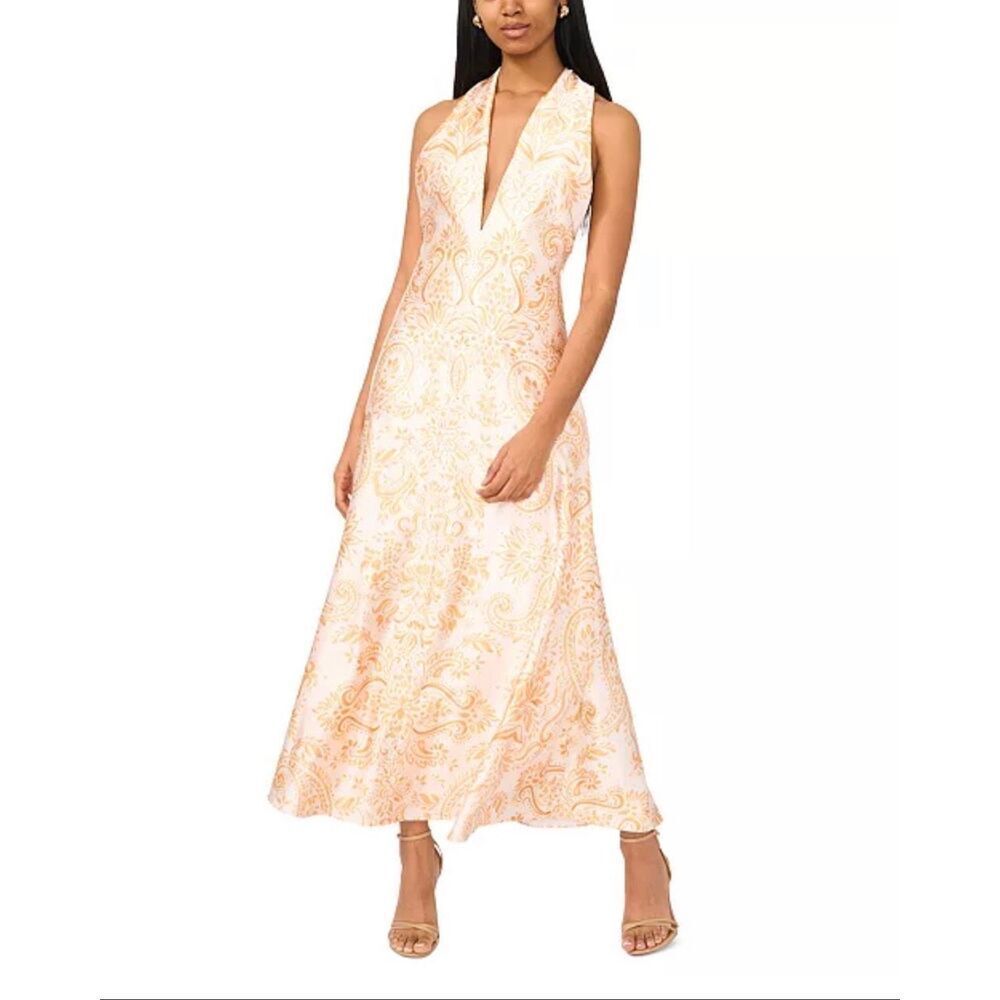 Parker The Nia Romantic Printed Open Back Halter Maxi Dress Paisley Dandelion 4